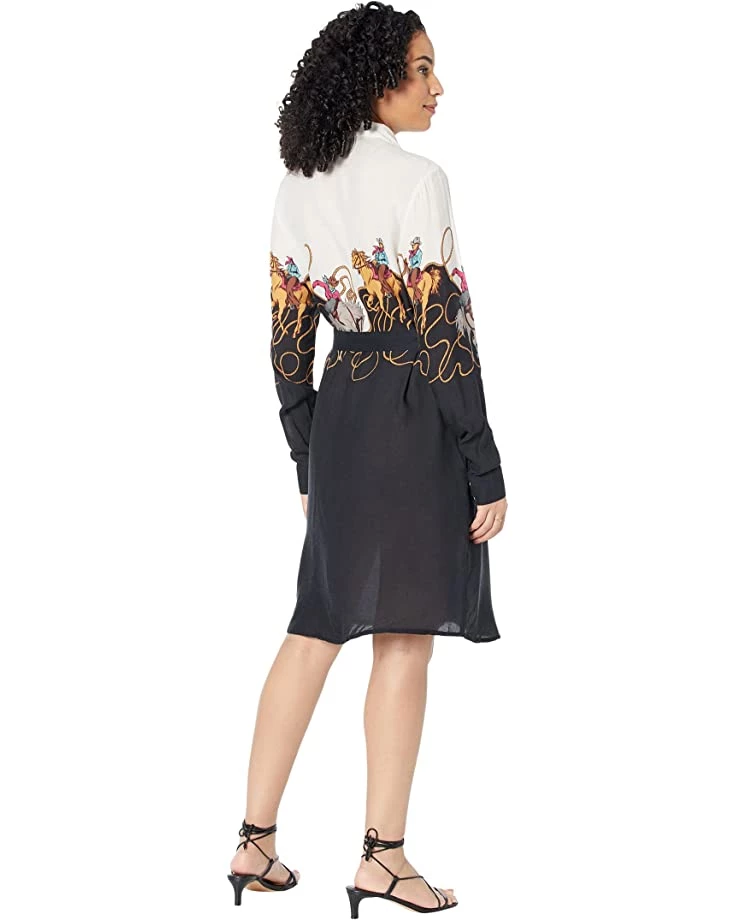 Roper Retro Border Print Rayon Western Shirtdress | Dresses 2 Roper Retro Border Print Rayon Western Shirtdress | Dresses - Image 2