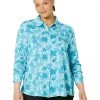 Roper Plus Size Rodeo Star Printed Rayon Western Blouse w/ Snaps | Shirts & Tops