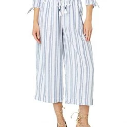 Southern Tide Malisa Striped Wide Leg Crop Pants