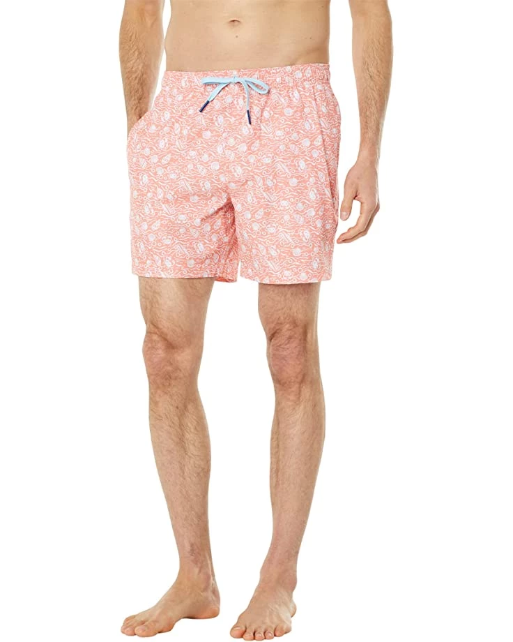 Southern Tide 6" Shellofa Good Time Swim Trunks | Swimwear 1 Southern Tide 6" Shellofa Good Time Swim Trunks | Swimwear