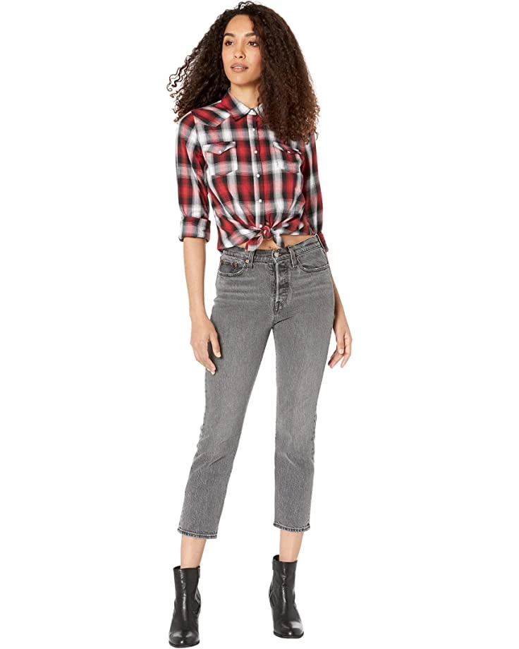 Roper Black, White, Red Ombre Plaid Western Blouse w/ Snaps | Shirts & Tops 4 Roper Black, White, Red Ombre Plaid Western Blouse w/ Snaps | Shirts & Tops - Image 4