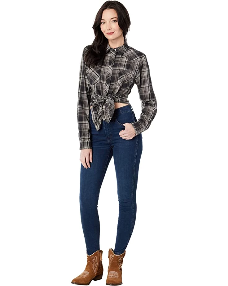 Roper Poly/Cotton Black and Cream Blouse | Shirts & Tops 4 Roper Poly/Cotton Black and Cream Blouse | Shirts & Tops - Image 4