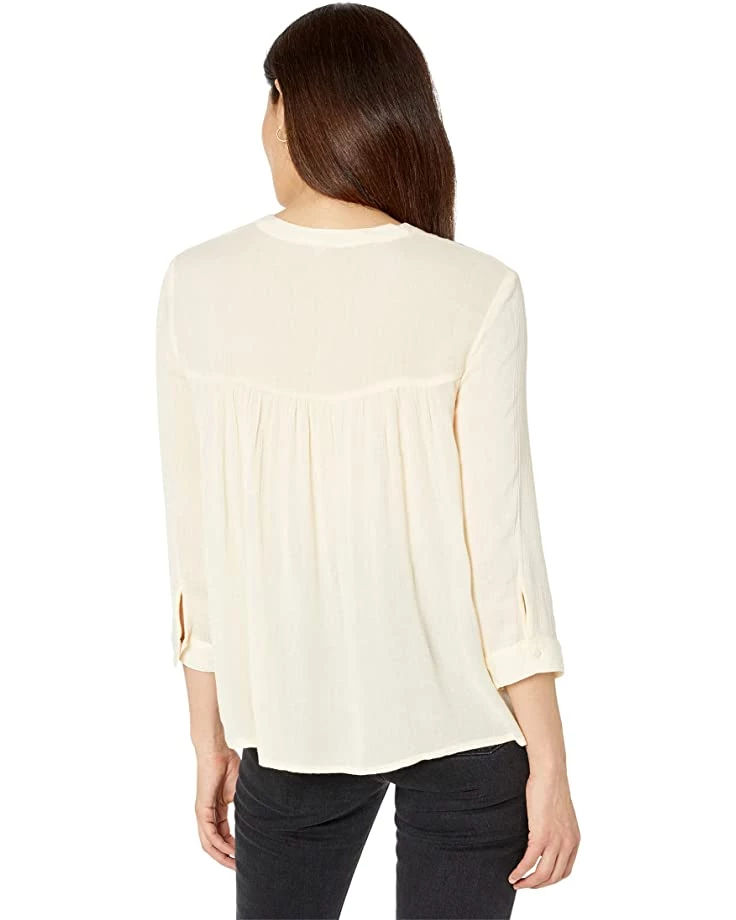 Roper Cotton Crepe Peasant Blouse w/ Embroidery | Shirts & Tops 2 Roper Cotton Crepe Peasant Blouse w/ Embroidery | Shirts & Tops - Image 2