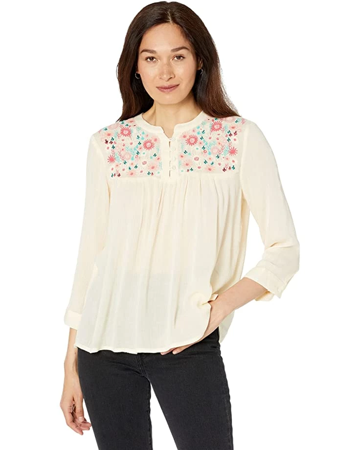 Roper Cotton Crepe Peasant Blouse w/ Embroidery | Shirts & Tops 1 Roper Cotton Crepe Peasant Blouse w/ Embroidery | Shirts & Tops