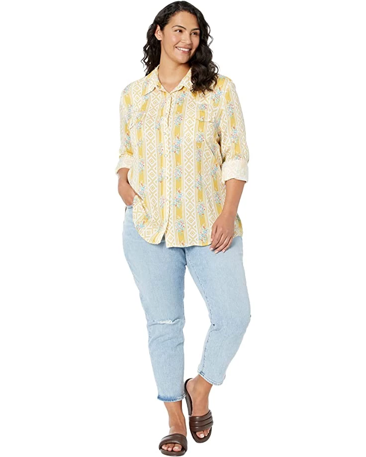 Roper Plus Size Rayon Western Blouse with Southwest Wallpaper Print | Shirts & Tops 4 Roper Plus Size Rayon Western Blouse with Southwest Wallpaper Print | Shirts & Tops - Image 4