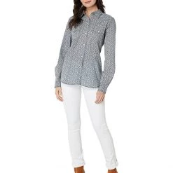 Roper Cotton/Poly Navy & Cream Floral Print Western Blouse w/ Snaps | Shirts & Tops -Southern Tide Shop 71UImxS65CL. AC SR736920