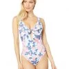 Southern Tide Petals Print One-Piece | Swimwear