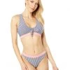 Southern Tide Seersucker Tie Front Bikini Top | Swimwear