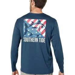 Southern Tide Skipjack Flag Cutout Long Sleeve Performance T-Shirt | Shirts & Tops