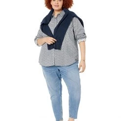 Roper Plus Size Cotton/Poly Navy & Cream Floral Print Western Blouse w/ Snaps | Shirts & Tops -Southern Tide Shop 71kLyVRn7DL. AC SR736920