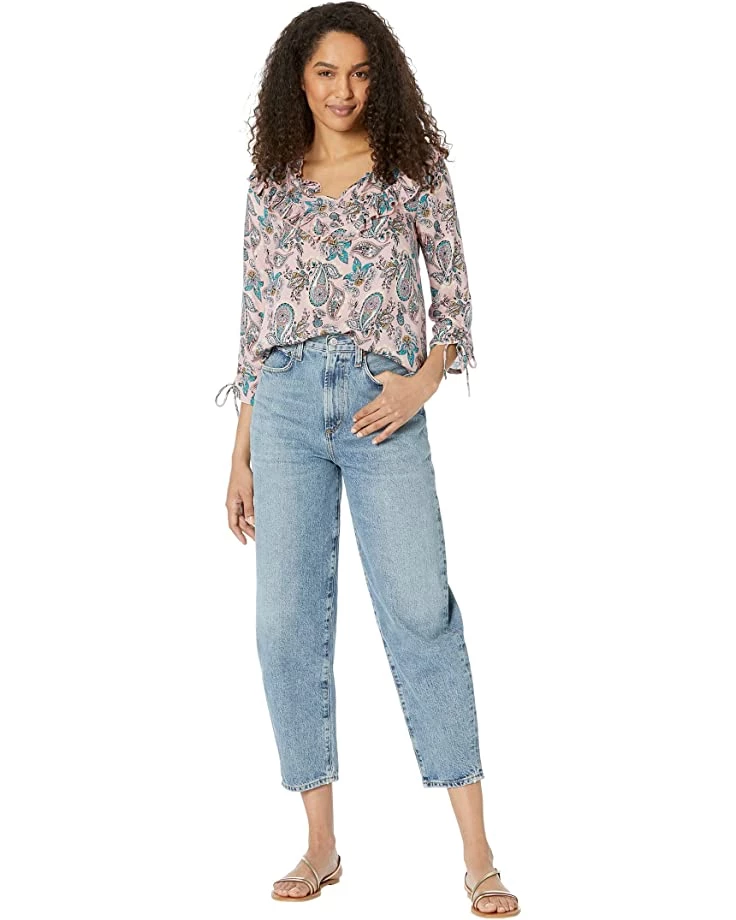 Roper Pink Paisley Print Victorian Blouse in Rayon Challis | Shirts & Tops 4 Roper Pink Paisley Print Victorian Blouse in Rayon Challis | Shirts & Tops - Image 4