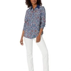 Roper Poly Crepe Tribal Border Print Blouse | Shirts & Tops 7 Roper Poly Crepe Tribal Border Print Blouse | Shirts & Tops -Southern Tide Shop 71yQu1x9BCL. AC SR736920