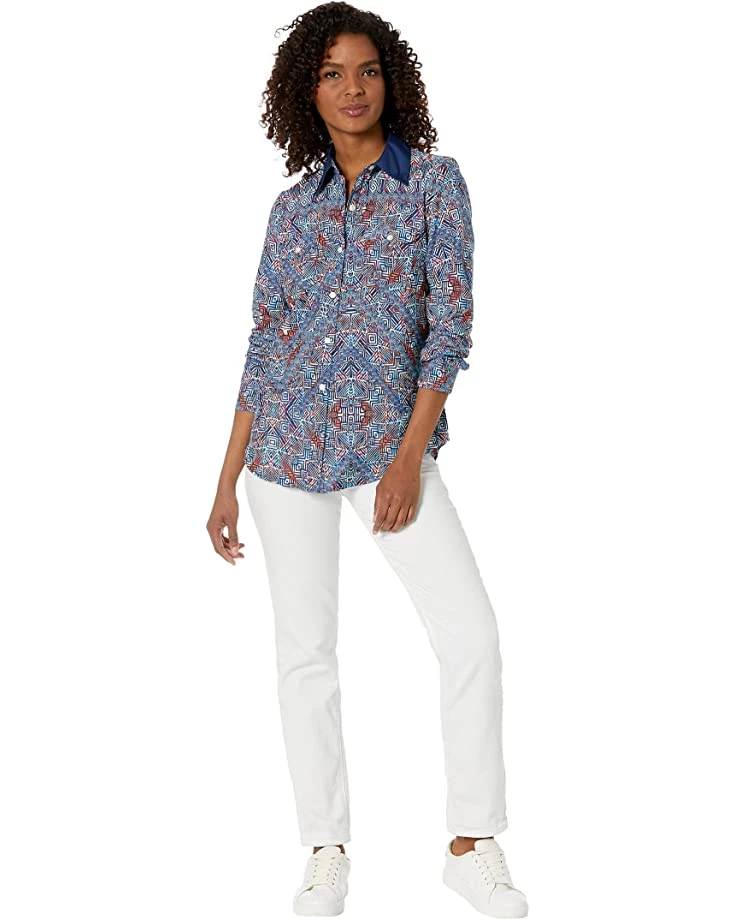 Roper Poly Crepe Tribal Border Print Blouse | Shirts & Tops 4 Roper Poly Crepe Tribal Border Print Blouse | Shirts & Tops - Image 4