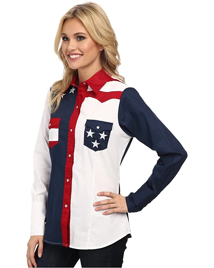 Roper Pieced Stars and Stripes Patriotic | Shirts & Tops 2 Roper Pieced Stars and Stripes Patriotic | Shirts & Tops - Image 2
