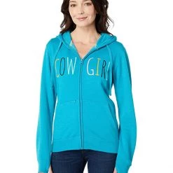 Roper Cowgirl Screenprint Zipper Front Hoodie | Hoodies & Sweatshirts