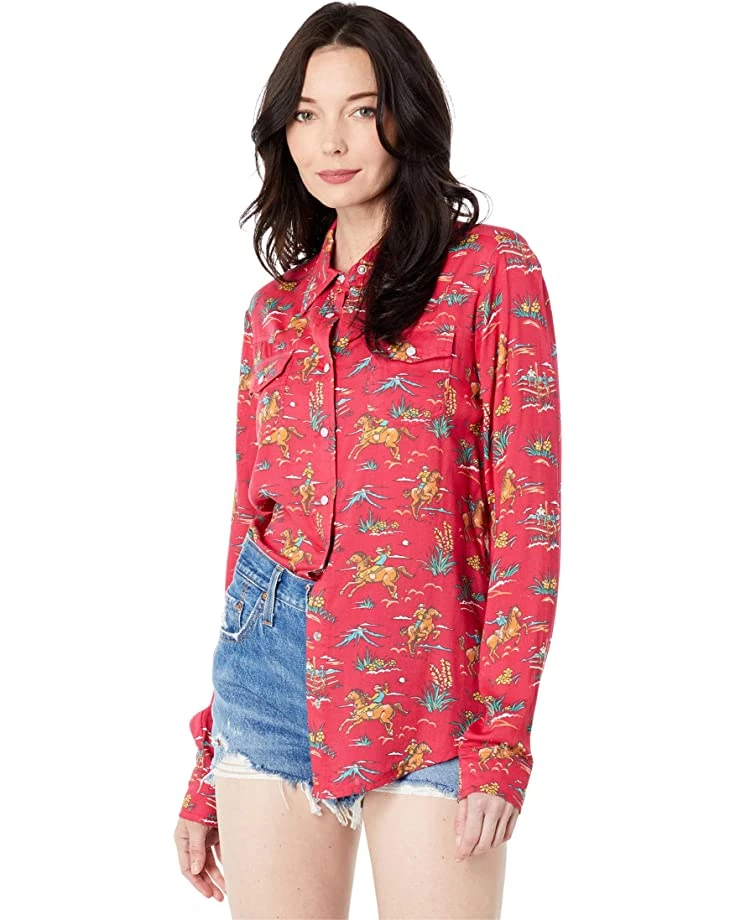 Roper Red Western Blouse w/ All Over Western Print | Shirts & Tops 1 Roper Red Western Blouse w/ All Over Western Print | Shirts & Tops