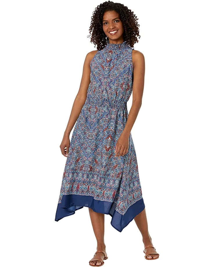 Roper Midi Length Halter Neck Dress in Tribal Border Print | Dresses 1 Roper Midi Length Halter Neck Dress in Tribal Border Print | Dresses