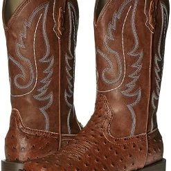 Roper Kids Faux-Leather Ostrich Print (Big Kid) | Boots