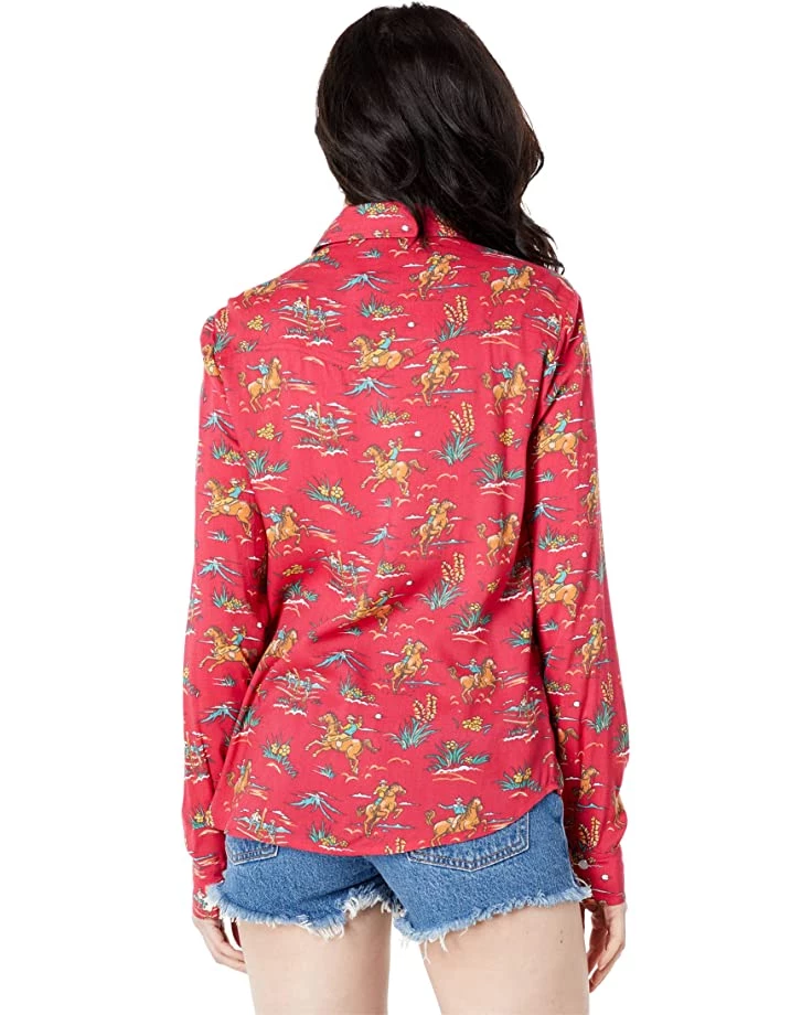 Roper Red Western Blouse w/ All Over Western Print | Shirts & Tops 2 Roper Red Western Blouse w/ All Over Western Print | Shirts & Tops - Image 2