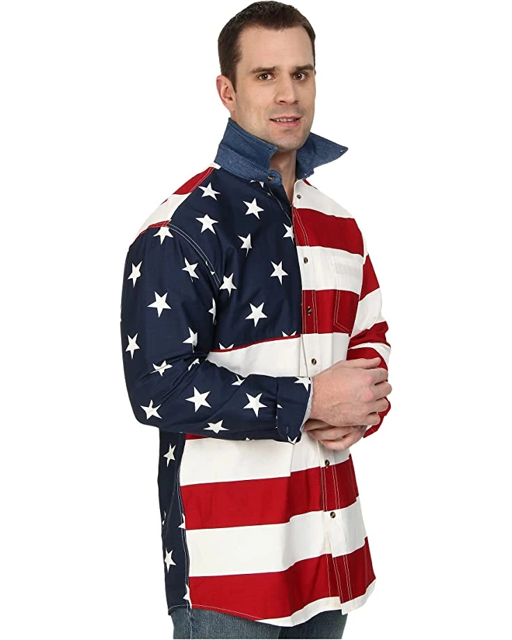 Roper Stars & Stripes Pieced Flag Shirt L/S | Shirts & Tops 6 Roper Stars & Stripes Pieced Flag Shirt L/S | Shirts & Tops - Image 6