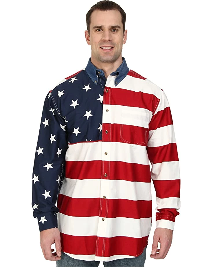 Roper Stars & Stripes Pieced Flag Shirt L/S | Shirts & Tops 5 Roper Stars & Stripes Pieced Flag Shirt L/S | Shirts & Tops - Image 5