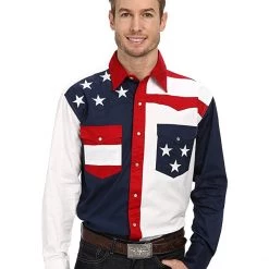 Roper Pieced Stars and Stripes Patriotic | Shirts & Tops