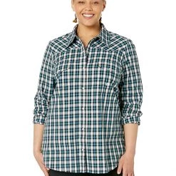 Roper Plus Size Black Ombre Plaid Western Blouse | Shirts & Tops