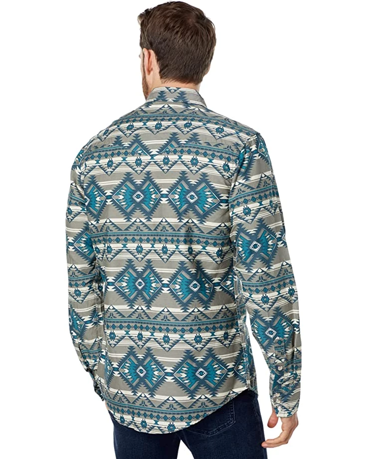 Roper Khaki Aztec Print Western Shirt w/ Snaps | Shirts & Tops 2 Roper Khaki Aztec Print Western Shirt w/ Snaps | Shirts & Tops - Image 2