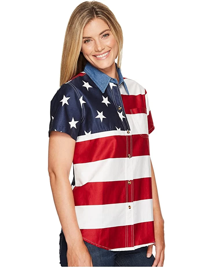 Roper S/S Stars and Stripes Pieced Flag | Shirts & Tops 4 Roper S/S Stars and Stripes Pieced Flag | Shirts & Tops - Image 4