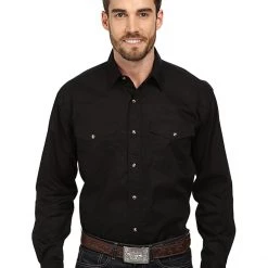 Roper L/S Solid Basic Snap Front | Shirts & Tops