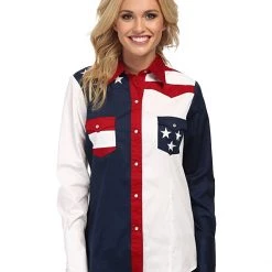 Roper Pieced Stars and Stripes Patriotic | Shirts & Tops