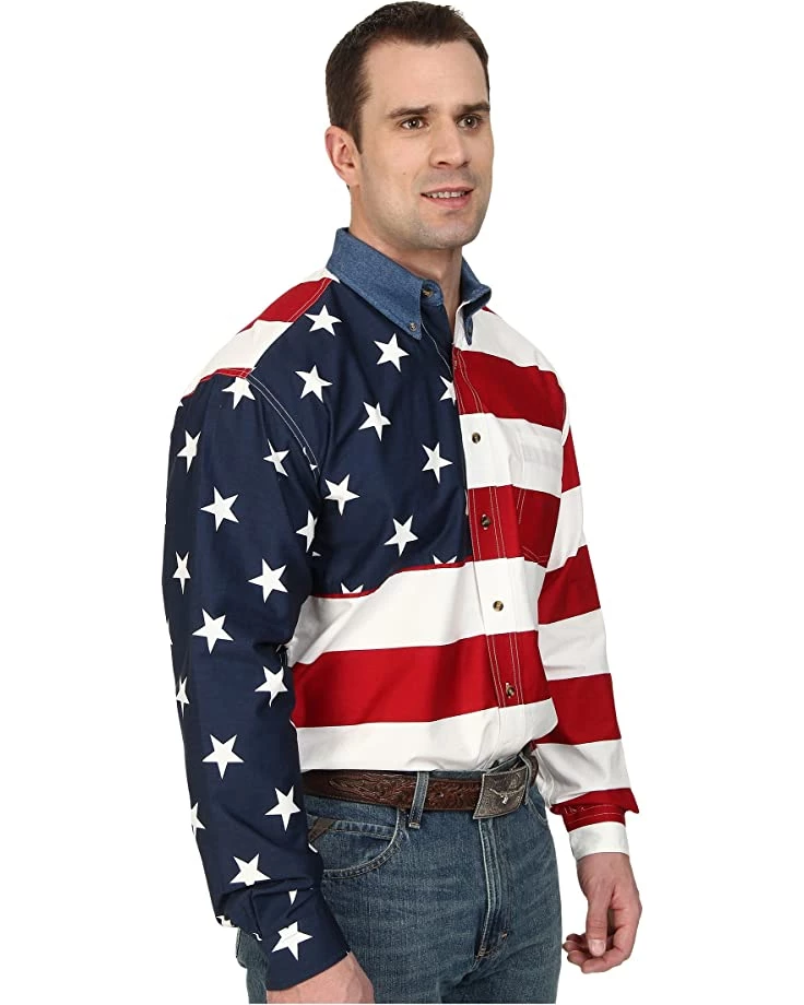 Roper Stars & Stripes Pieced Flag Shirt L/S | Shirts & Tops 4 Roper Stars & Stripes Pieced Flag Shirt L/S | Shirts & Tops - Image 4