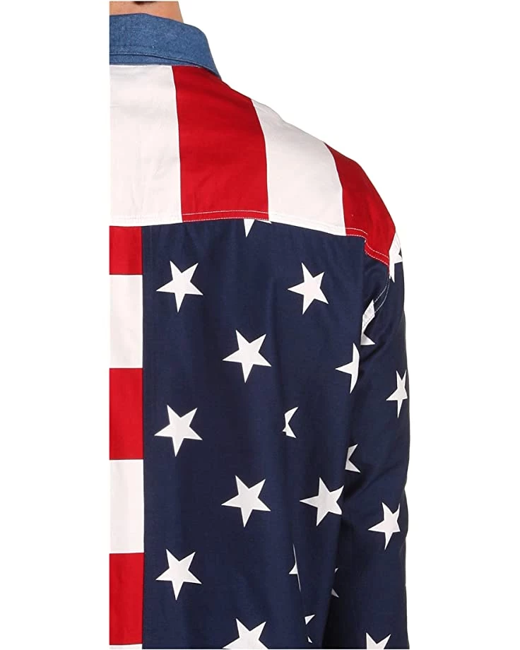 Roper Stars & Stripes Pieced Flag Shirt L/S | Shirts & Tops 6 Roper Stars & Stripes Pieced Flag Shirt L/S | Shirts & Tops - Image 6