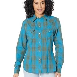 Roper Poly/Cotton Peacock Plaid Blouse | Shirts & Tops