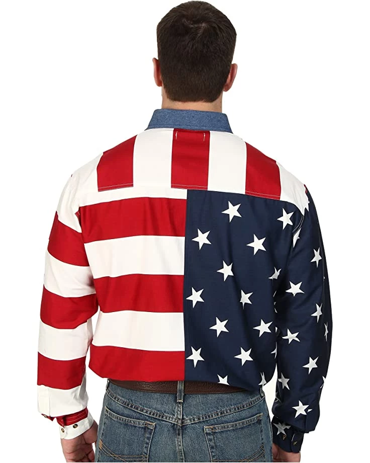 Roper Stars & Stripes Pieced Flag Shirt L/S | Shirts & Tops 3 Roper Stars & Stripes Pieced Flag Shirt L/S | Shirts & Tops - Image 3