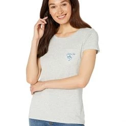 Southern Tide Short Sleeve Flamingo Heather Fitted Tee | Shirts & Tops