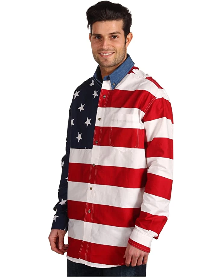 Roper Stars & Stripes Pieced Flag Shirt L/S | Shirts & Tops 2 Roper Stars & Stripes Pieced Flag Shirt L/S | Shirts & Tops - Image 2