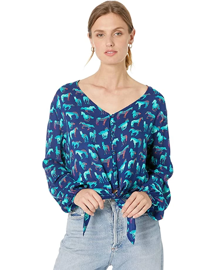 Roper Wild Horse Print Long Sleeve Blouse | Shirts & Tops 1 Roper Wild Horse Print Long Sleeve Blouse | Shirts & Tops