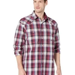 Roper Wine Plaid Western Shirt with Snaps | Shirts & Tops