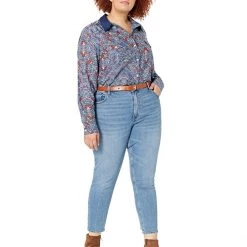 Roper Plus Size Poly Crepe Tribal Border Print Blouse | Shirts & Tops -Southern Tide Shop 81yxnizEFtL. AC SR736920