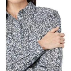 Roper Cotton/Poly Navy & Cream Floral Print Western Blouse w/ Snaps | Shirts & Tops -Southern Tide Shop 919iw3FEvnL. AC SR736920