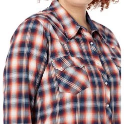 Roper Plus Size Blue Ombre Dobby Plaid Western Blouse w/ Snaps | Shirts & Tops 6 Roper Plus Size Blue Ombre Dobby Plaid Western Blouse w/ Snaps | Shirts & Tops -Southern Tide Shop 91AIm FxciL. AC SR736920