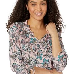 Roper Pink Paisley Print Victorian Blouse in Rayon Challis | Shirts & Tops 6 Roper Pink Paisley Print Victorian Blouse in Rayon Challis | Shirts & Tops -Southern Tide Shop 91At3JEyaiL. AC SR736920