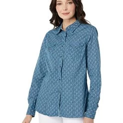 Roper Paisley Grid All Over Print Western Blouse w/ Snaps | Shirts & Tops