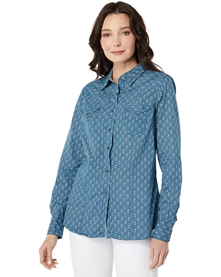 Roper Paisley Grid All Over Print Western Blouse w/ Snaps | Shirts & Tops 1 Roper Paisley Grid All Over Print Western Blouse w/ Snaps | Shirts & Tops