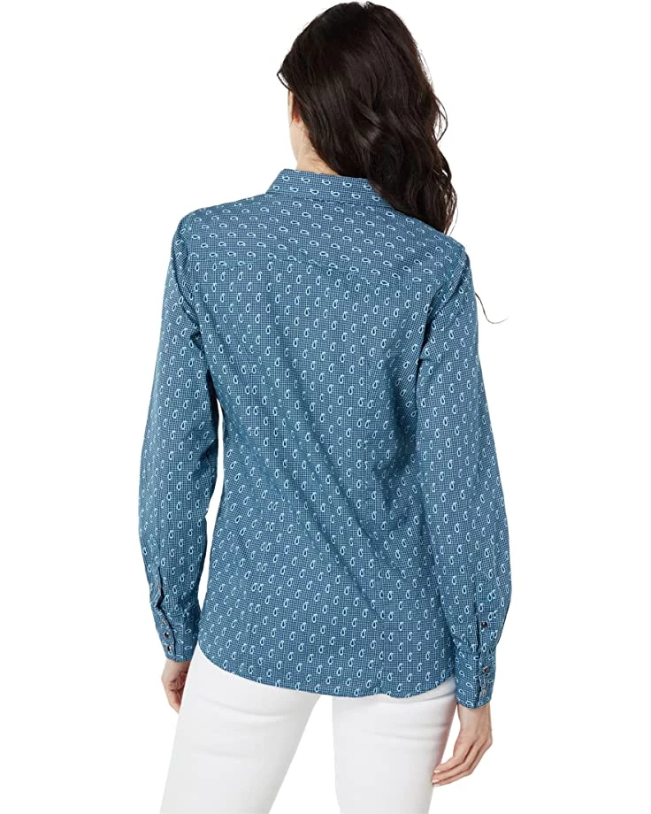 Roper Paisley Grid All Over Print Western Blouse w/ Snaps | Shirts & Tops 2 Roper Paisley Grid All Over Print Western Blouse w/ Snaps | Shirts & Tops - Image 2