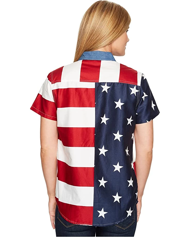 Roper S/S Stars and Stripes Pieced Flag | Shirts & Tops 3 Roper S/S Stars and Stripes Pieced Flag | Shirts & Tops - Image 3