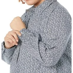 Roper Plus Size Cotton/Poly Navy & Cream Floral Print Western Blouse w/ Snaps | Shirts & Tops -Southern Tide Shop A1VIyK2USoL. AC SR736920